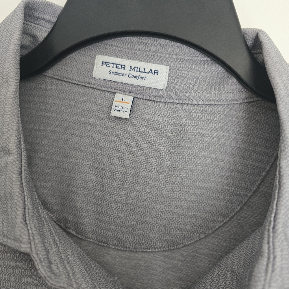 ๐ Peter Millar Gray Black Colorado Buffaloes Performance Jersey Golf Polo Logo - Picture 7 of 9